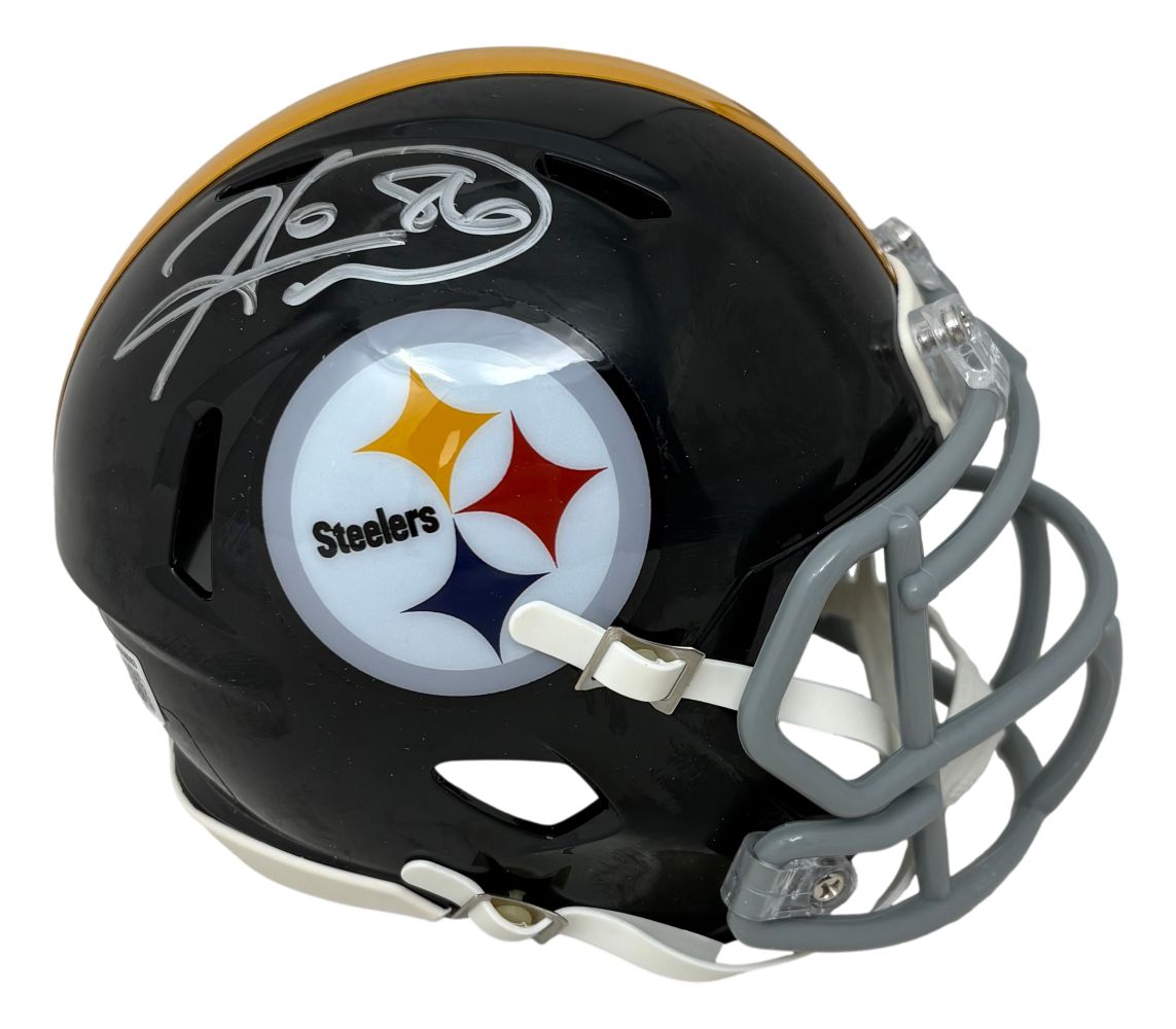 Hines Ward Signed Pittsburgh Steelers T/B Mini Speed Replica Helmet BAS