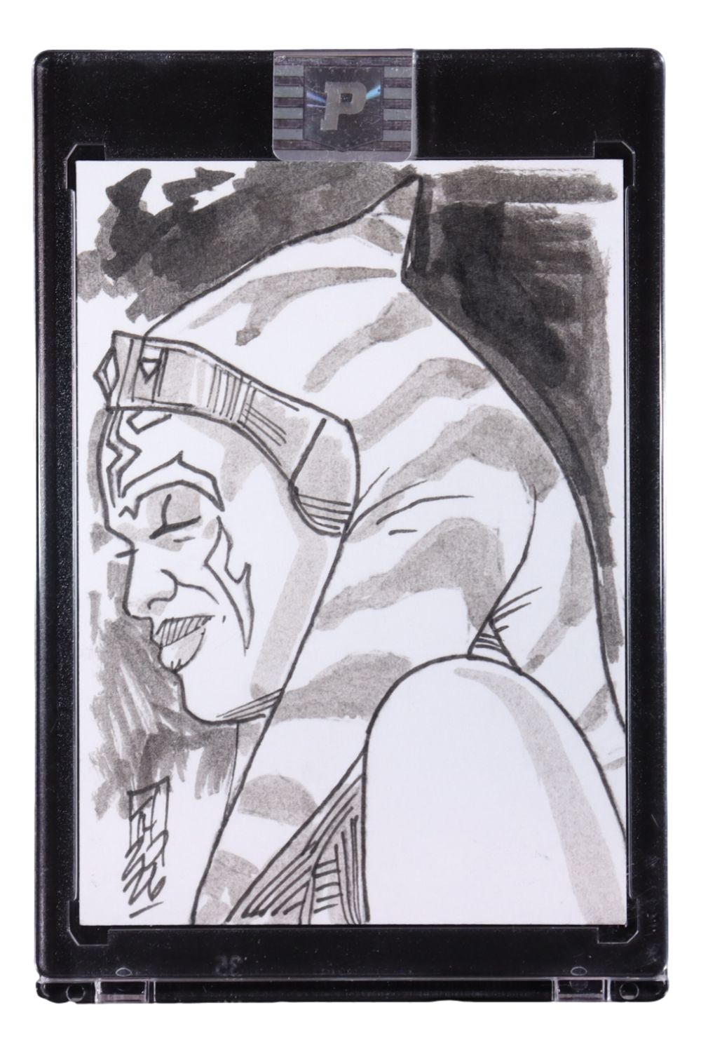Star Wars Ahsoka Tano Original 1/1 Sketch Card Signed by Artist Tom Hodges