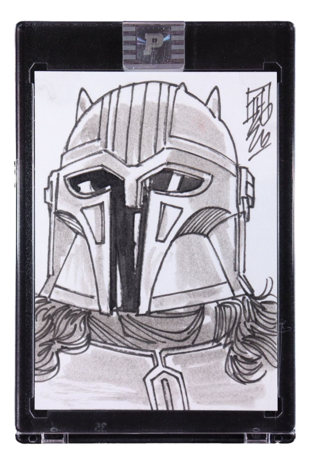 Star Wars The Armorer Original 1/1 Sketch Card Signed by Artist Tom Hodges