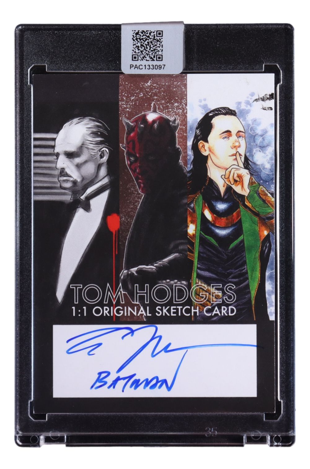 Batman Original 1/1 Sketch Card Signed by Artist Tom Hodges