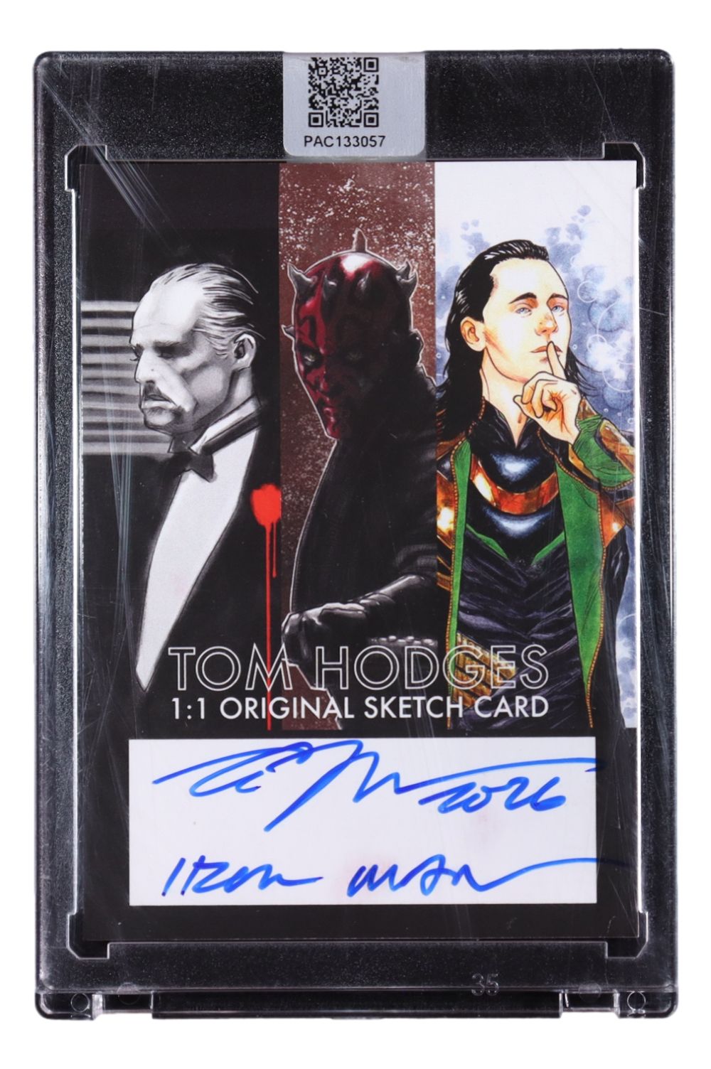 Iron Man Original 1/1 Sketch Card Signed by Artist Tom Hodges