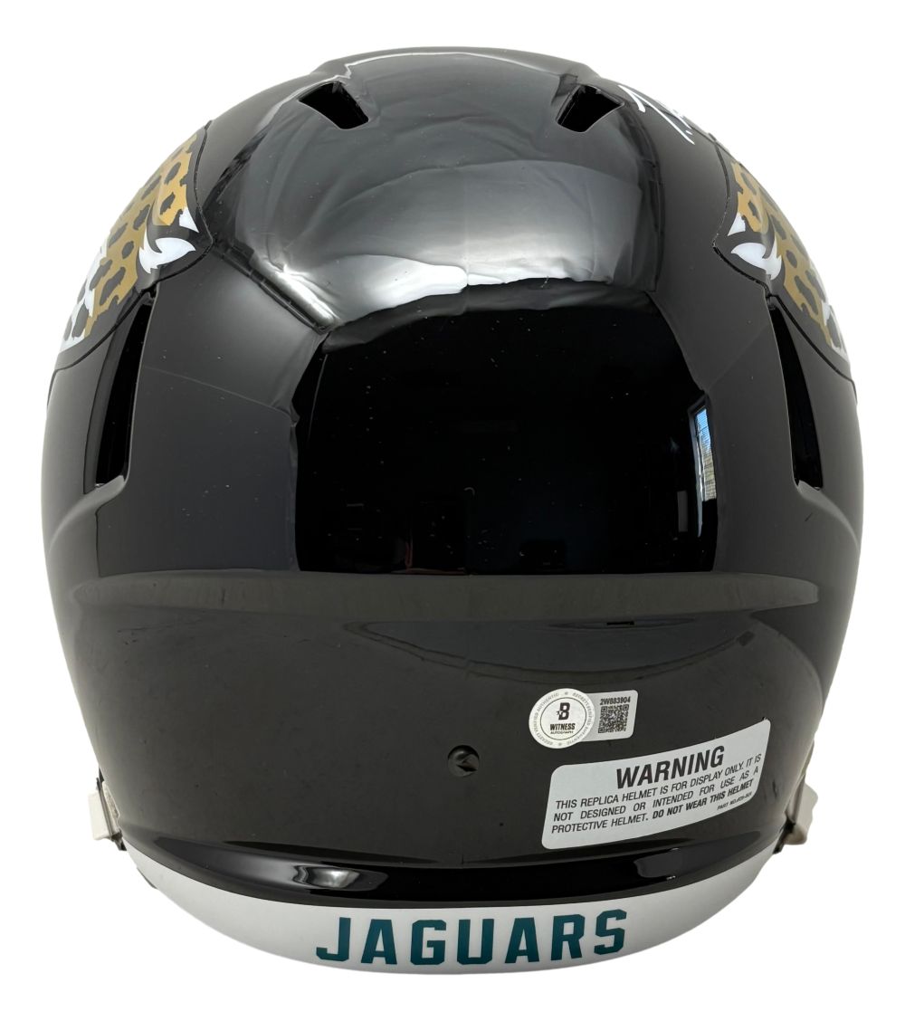 Travis Hunter Signed Jacksonville Jaguars FS Speed Replica Helmet BAS w/ Case