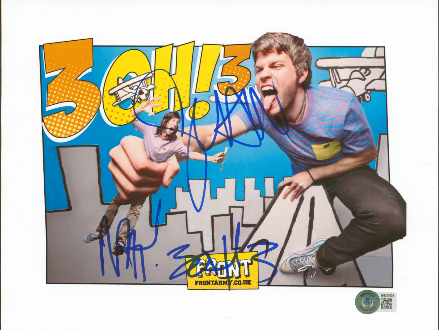 Nathaniel Motte & Sean Foreman 3OH!3 Authentic Signed 8.5x11 Photo BAS #BH027636