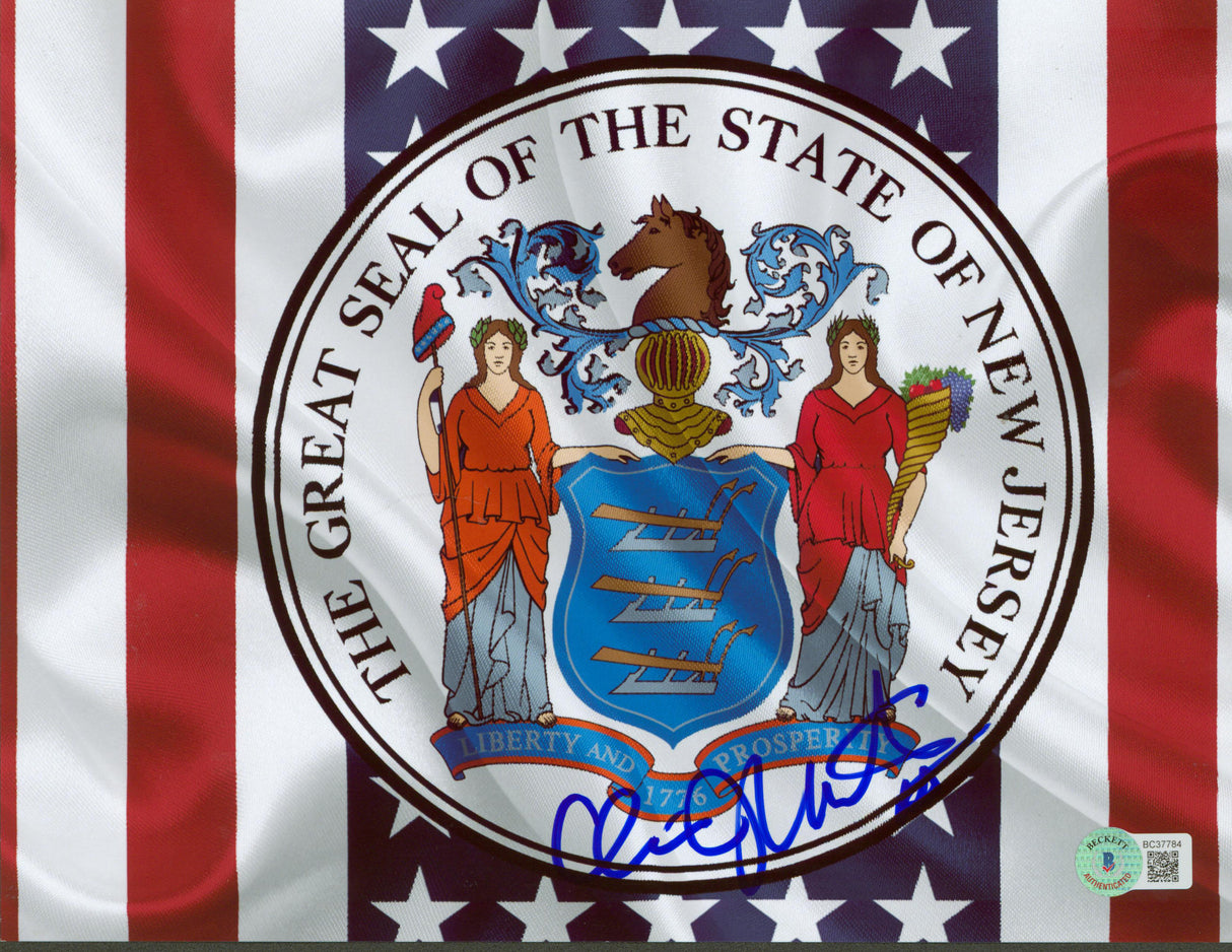 Chris Christie Authentic Signed 8.5x11 Photo Autographed BAS #BC37784