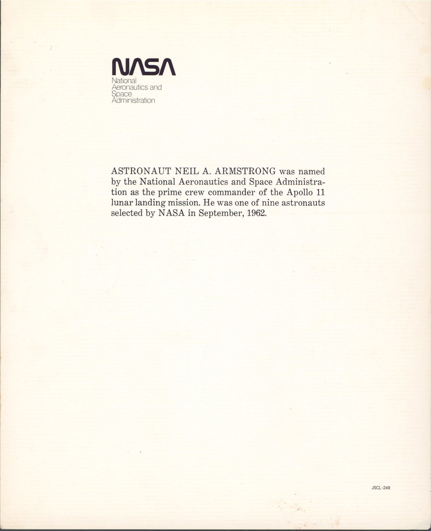 Neil Armstrong Apollo 11 Authentic Signed 8x10 Photo Autographed JSA #BB74822