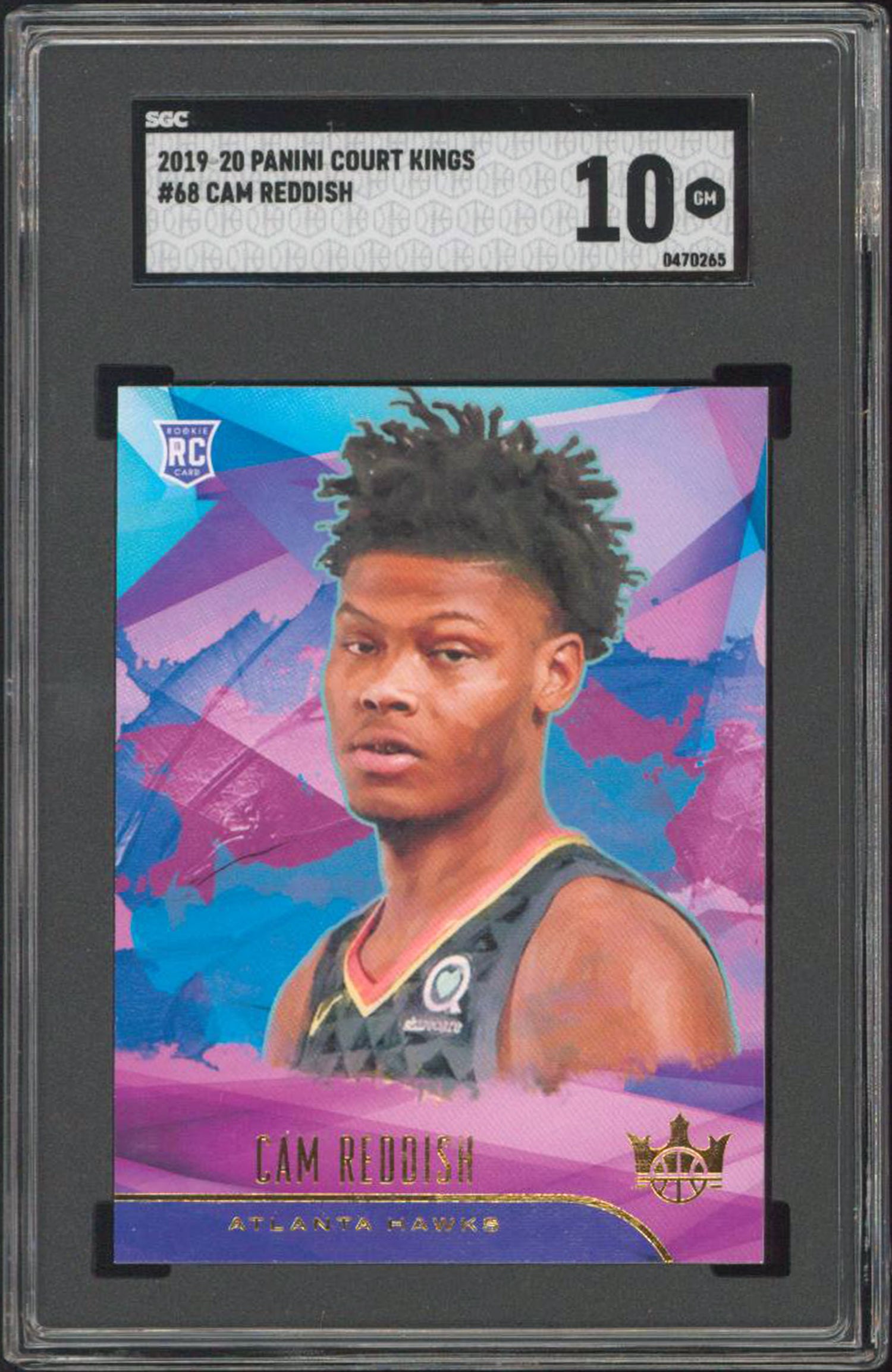 Hawks Cam Reddish 2019 Panini Court Kings #68 Rookie Card Graded Gem 10! SGC