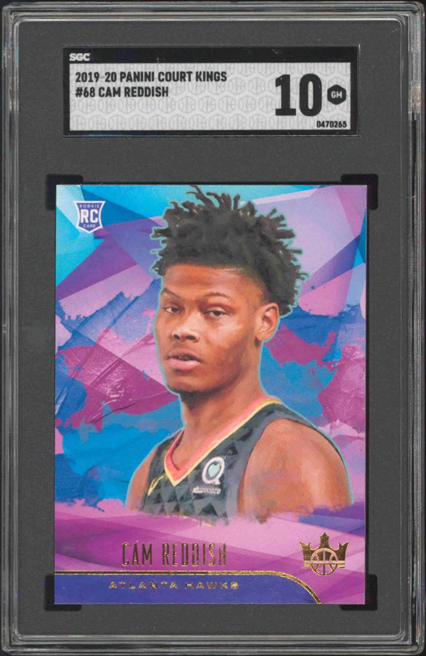 Hawks Cam Reddish 2019 Panini Court Kings #68 Rookie Card Graded Gem 10! SGC