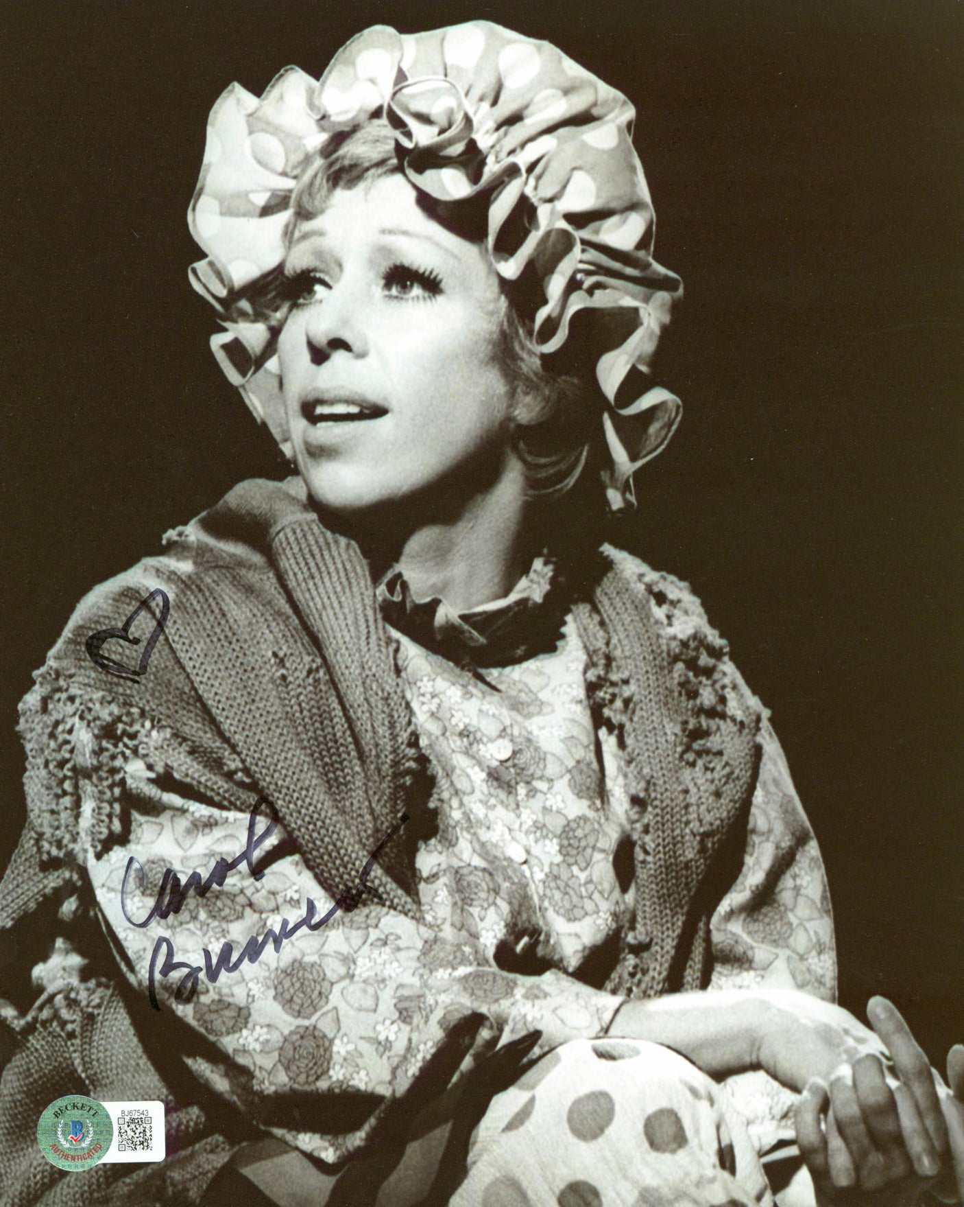 Carol Burnett Authentic Signed 8x10 Photo Autographed BAS #BJ67543