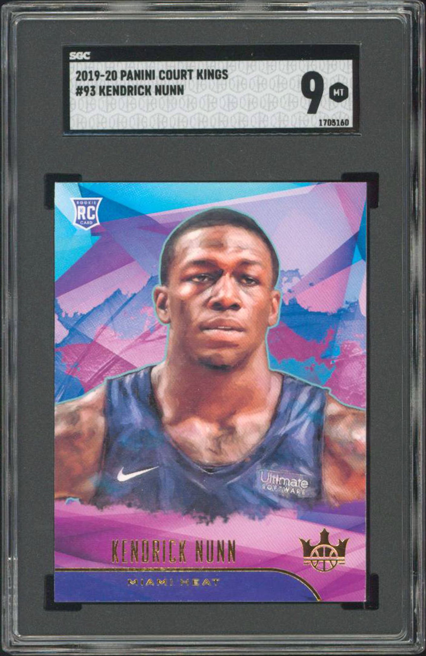 Heat Kendrick Nunn 2019 Panini Court Kings #93 Rookie Card Graded Mint 9! SGC