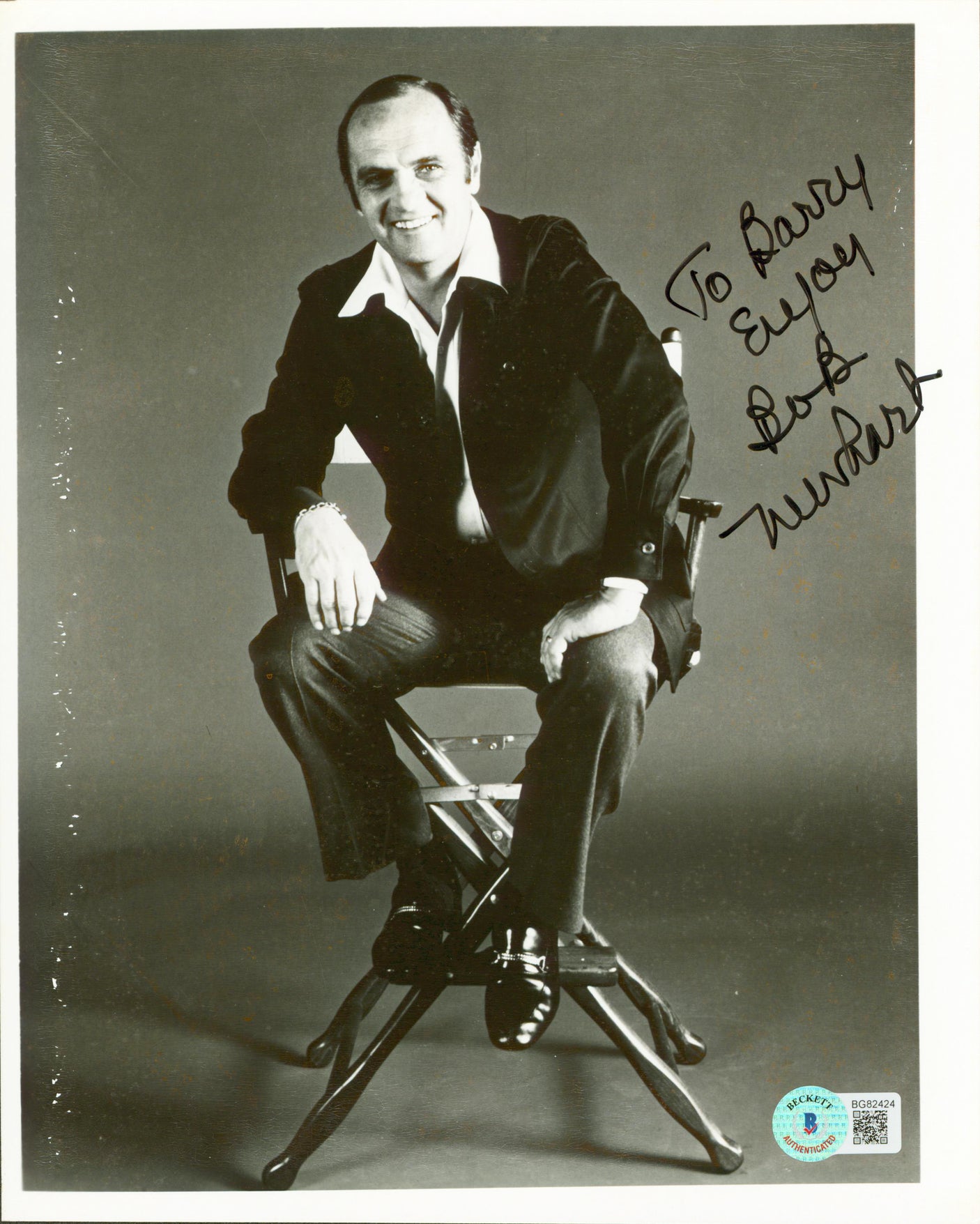 Bob Newhart The Big Bang Theory "To Barry Enjoy" Signed 8x10 Photo BAS #BG82424