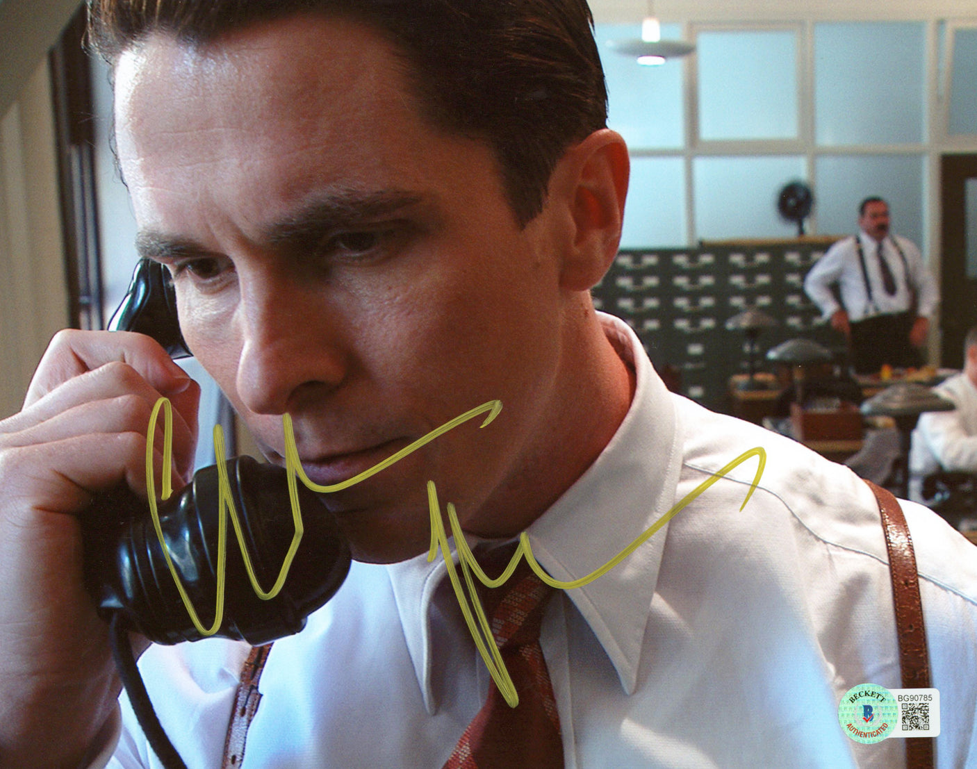 Christian Bale Public Enemies Authentic Signed 8x10 Photo BAS #BG90785