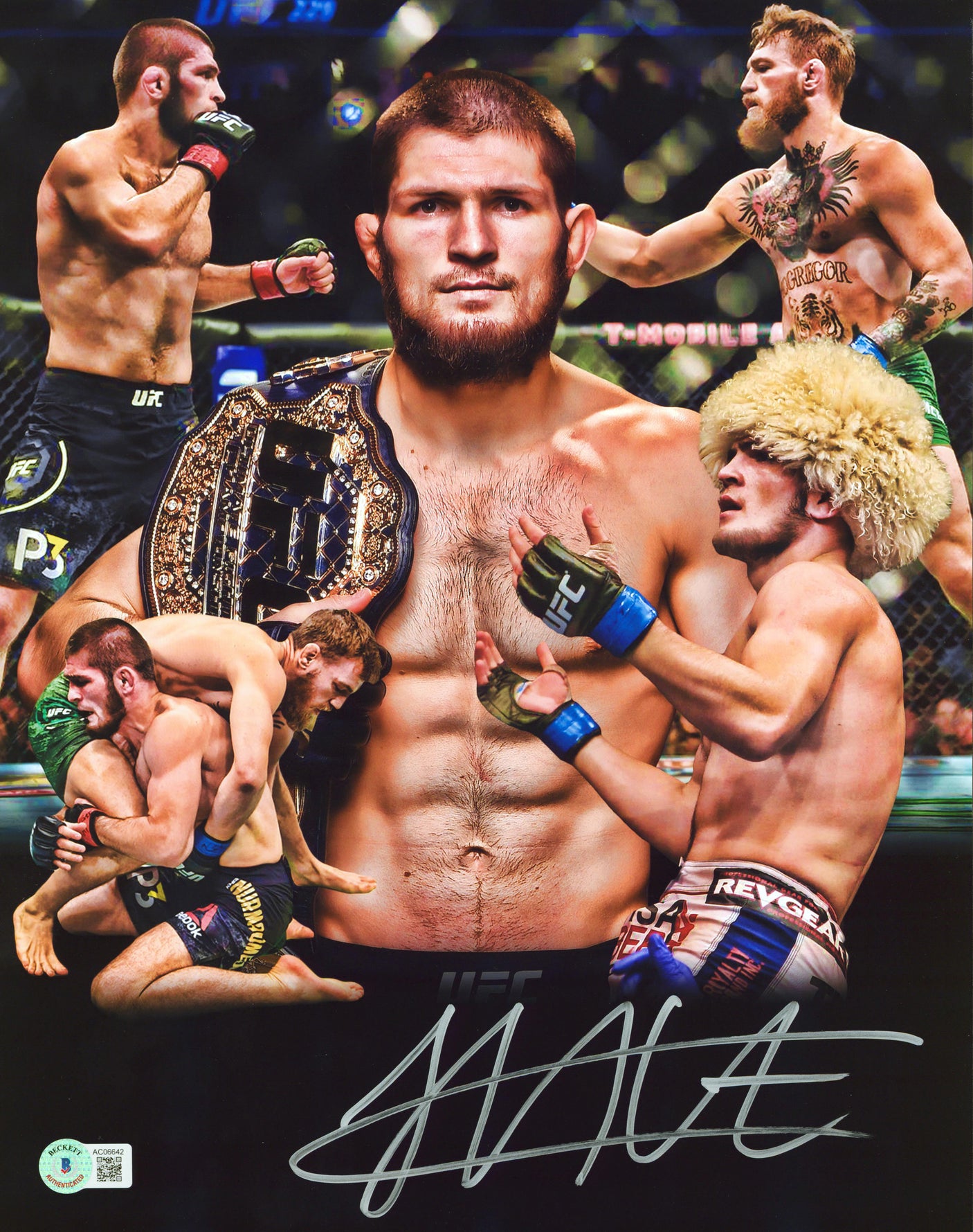 Khabib Nurmagomedov Authentic Signed 11x14 Vertical Photo Autographed BAS