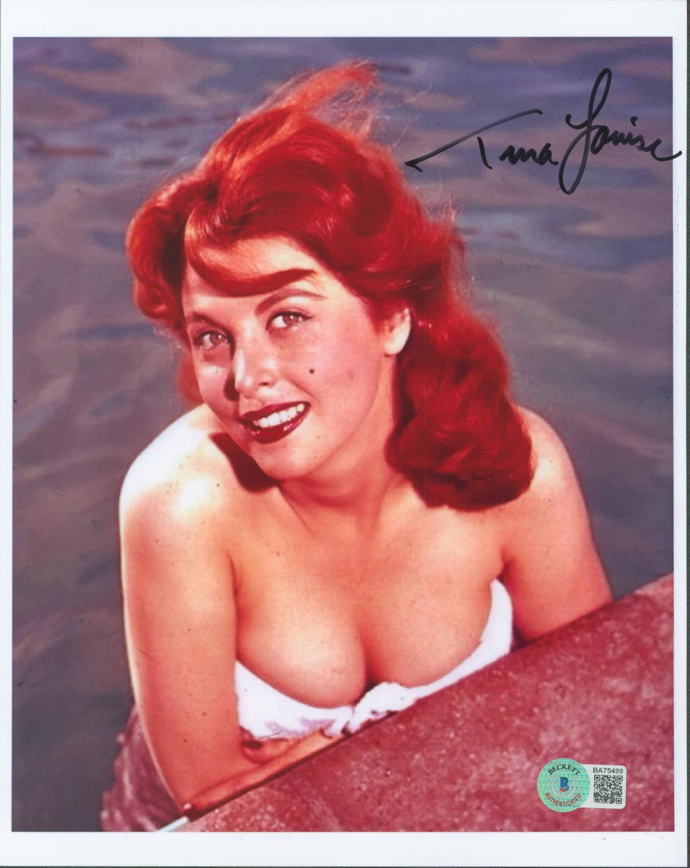 Tina Louise Gilligan's Island Authentic Signed 8x10 Sexy Photo BAS #BA75499