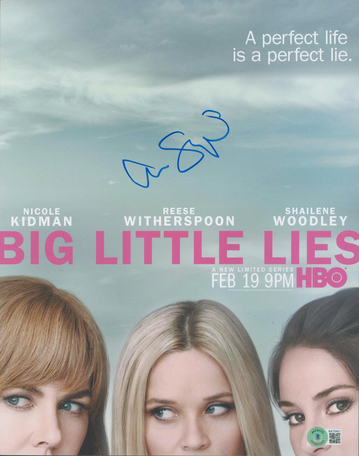 Alexander Skarsgard Big Little Lies Authentic Signed 11x14 Photo BAS #BA75451