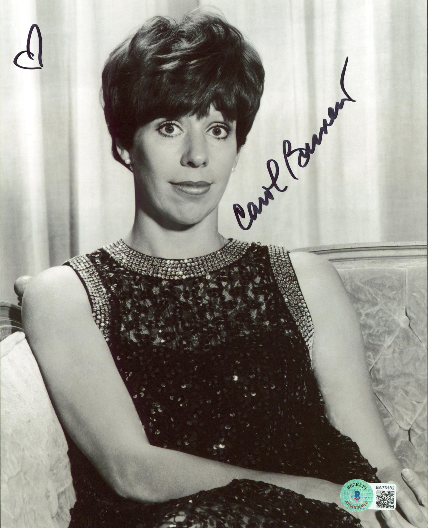 Carol Burnett Authentic Signed 8x10 Black & White Photo Autographed BAS #BA73182