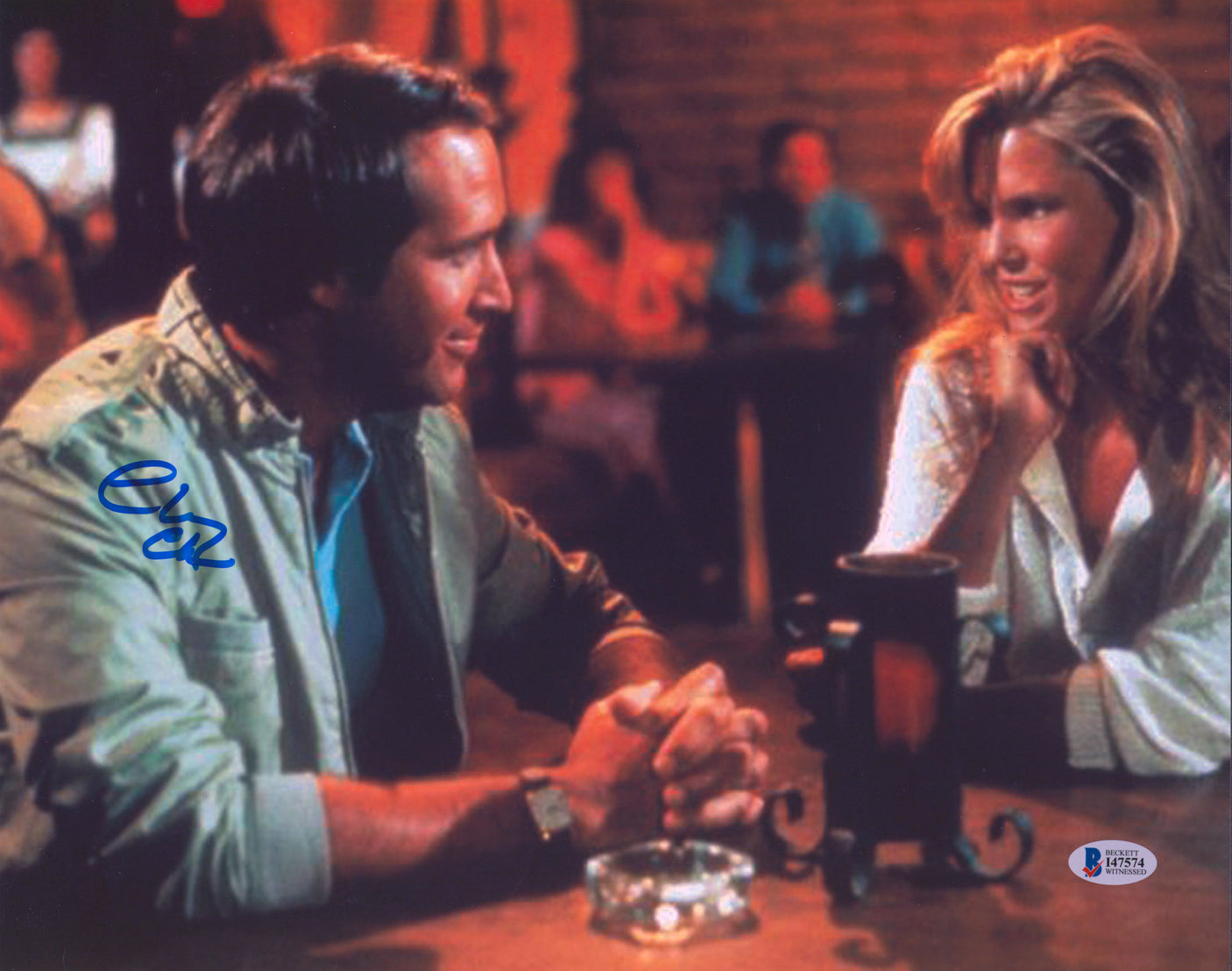 Chevy Chase National Lampoon's Vacation Signed 11x14 Photo BAS Witness #I47574