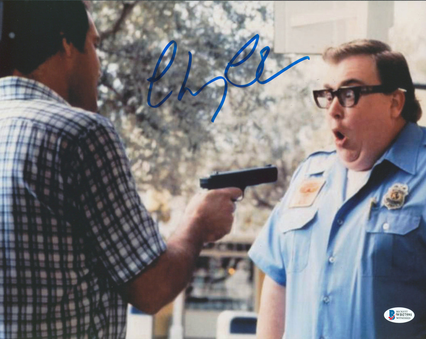 Chevy Chase National Lampoon's Vacation Signed 11x14 Photo BAS Witness #WD27591