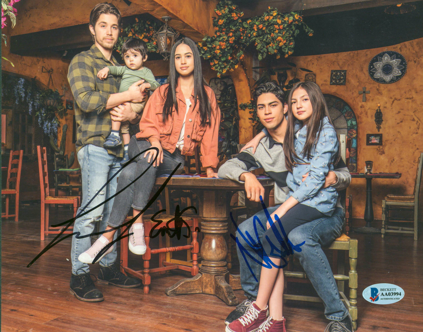 Party of Five (3) Tosta, Guardado & Larracuente Signed 8x10 Photo BAS #AA03994