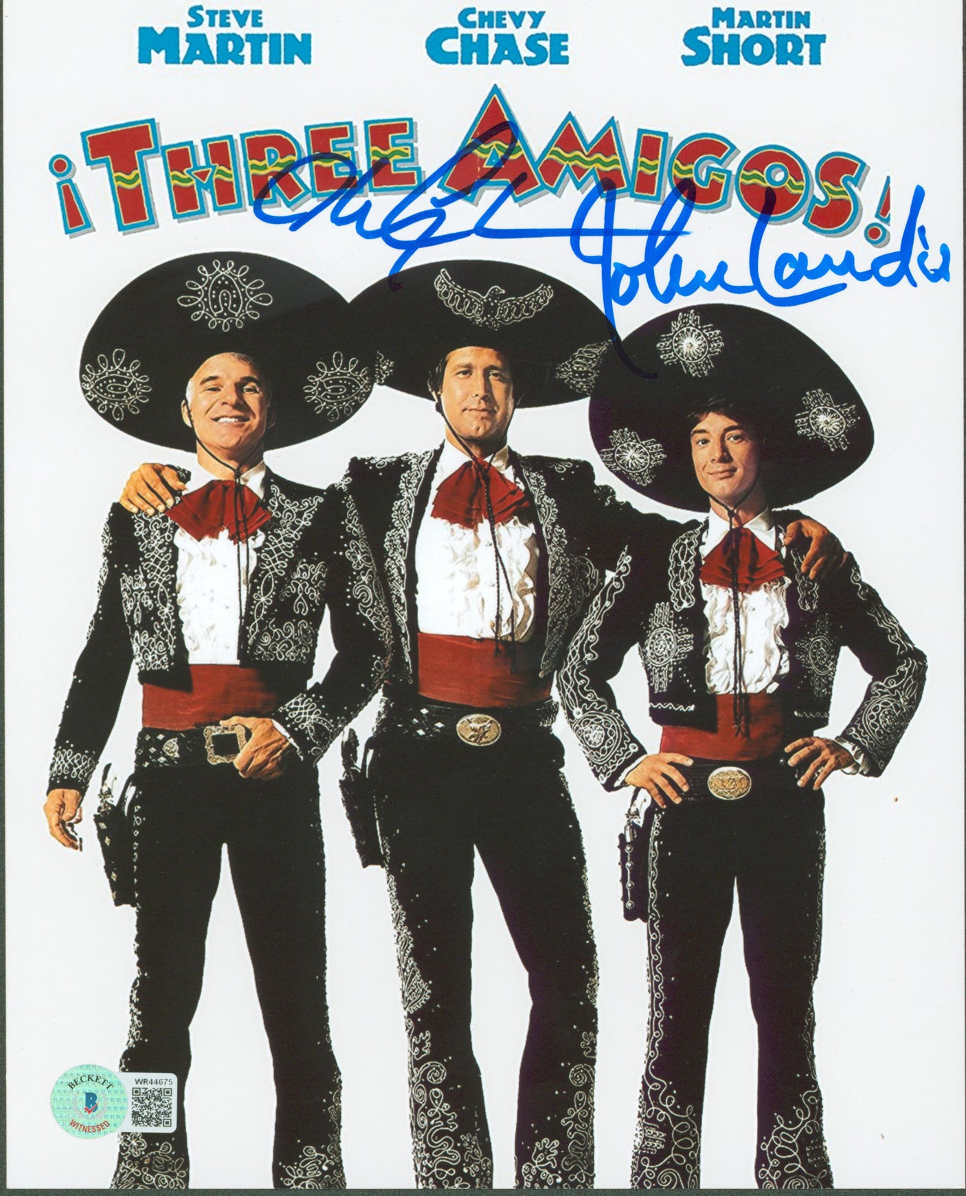 Chevy Chase & John Landis Three Amigos! Authentic Signed 8x10 Photo BAS #WR44675