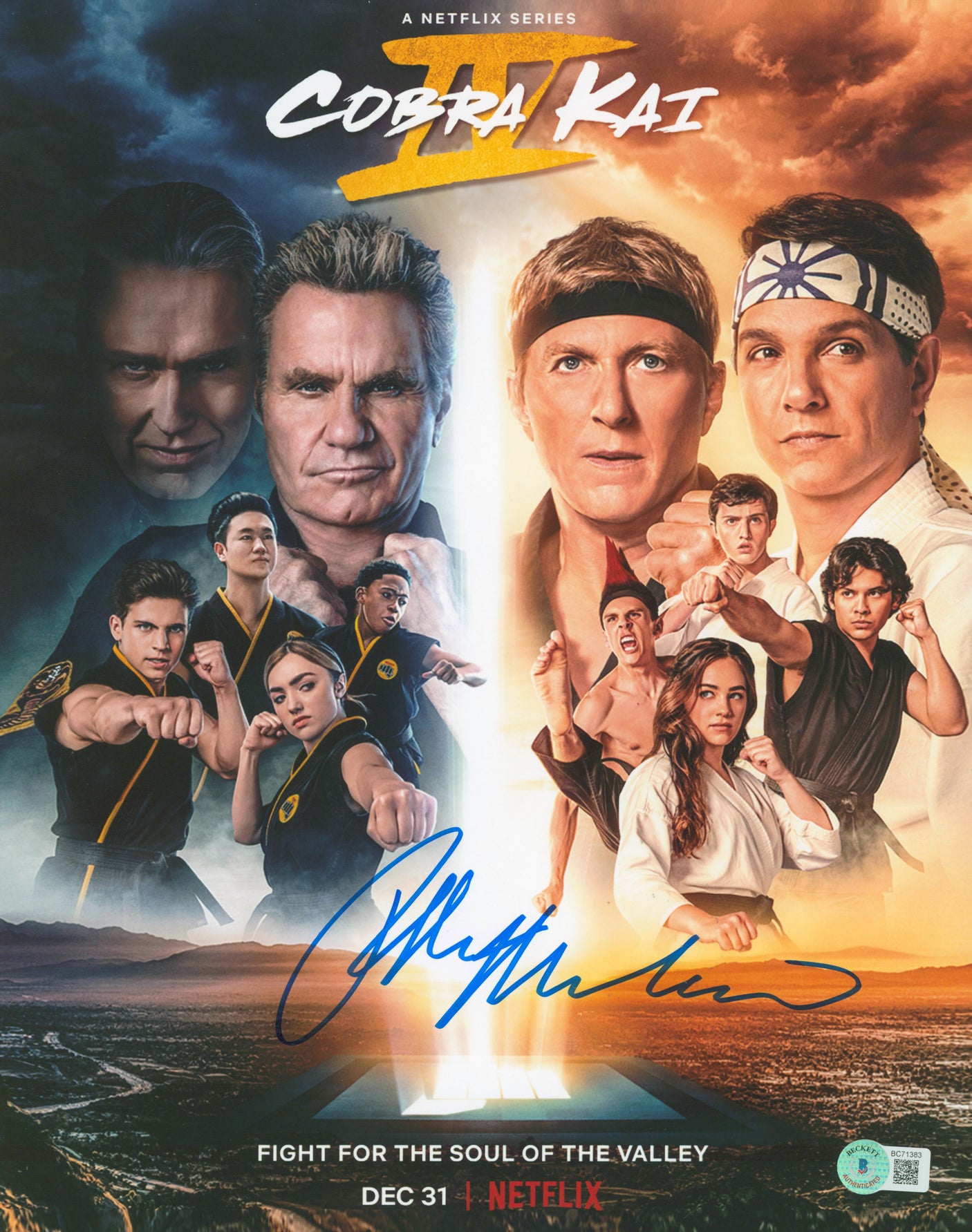 Ralph Macchio Cobra Kai Authentic Signed 11x14 Vertical Photo Autographed BAS