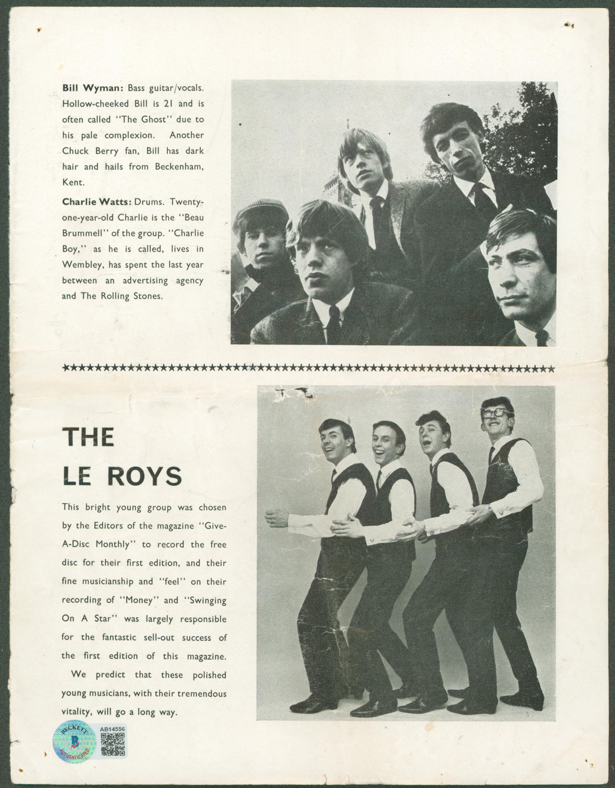 Swinging Blue Jeans (4) Ellis, Kuhlke, Braid & Ennis Signed Magazine Page BAS