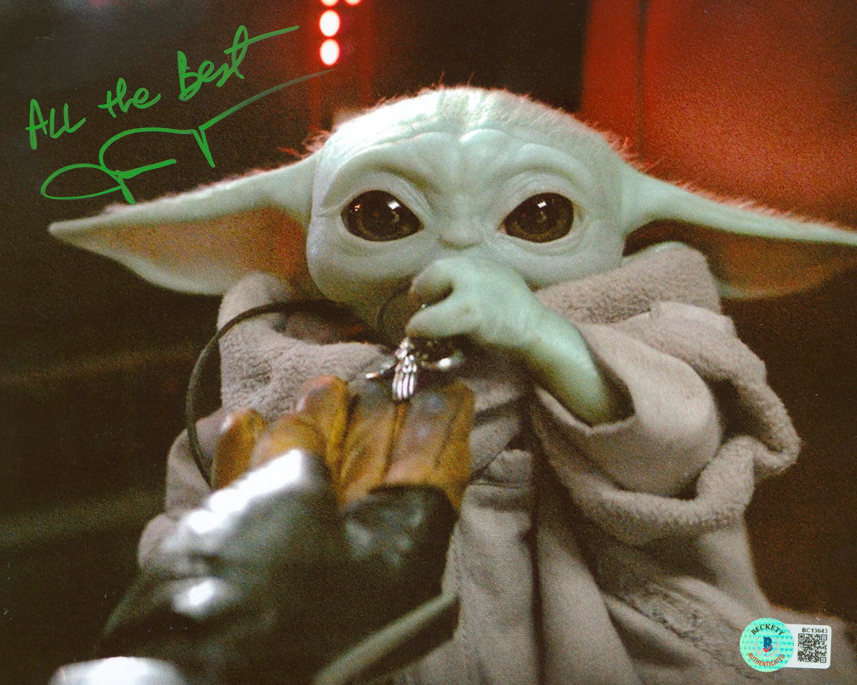 John Rosengrant The Mandalorian "All The Best" Signed 8x10 Photo BAS #BC13643