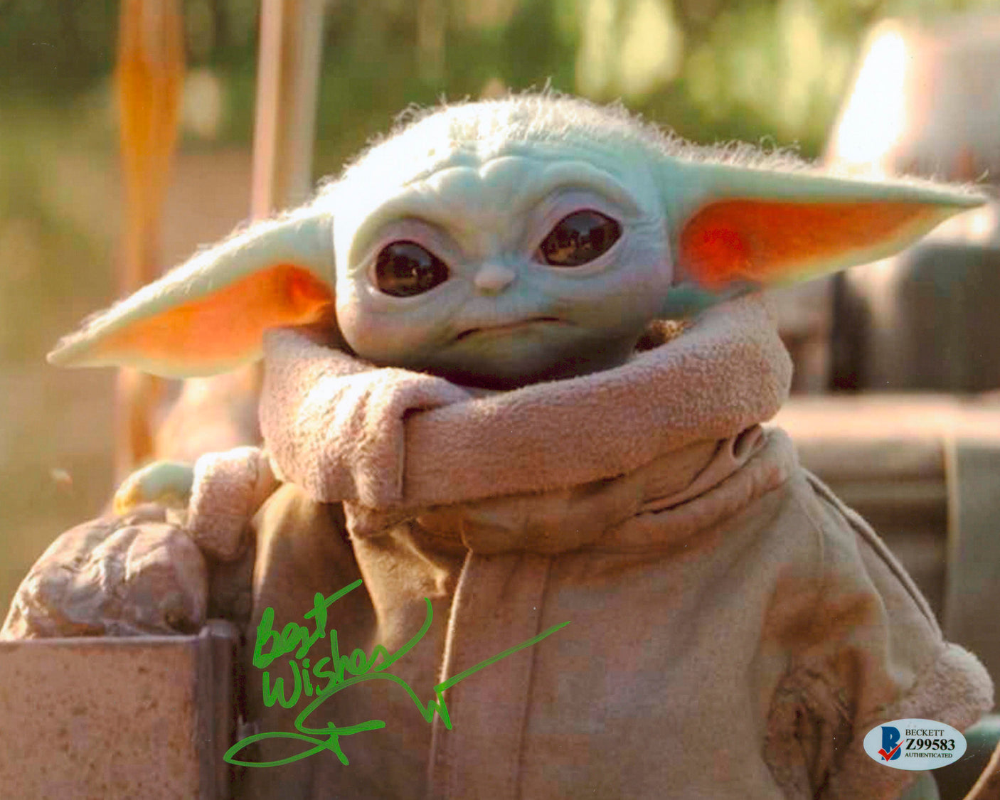 John Rosengrant The Mandalorian "Best Wishes" Signed 8x10 Photo BAS #Z99583