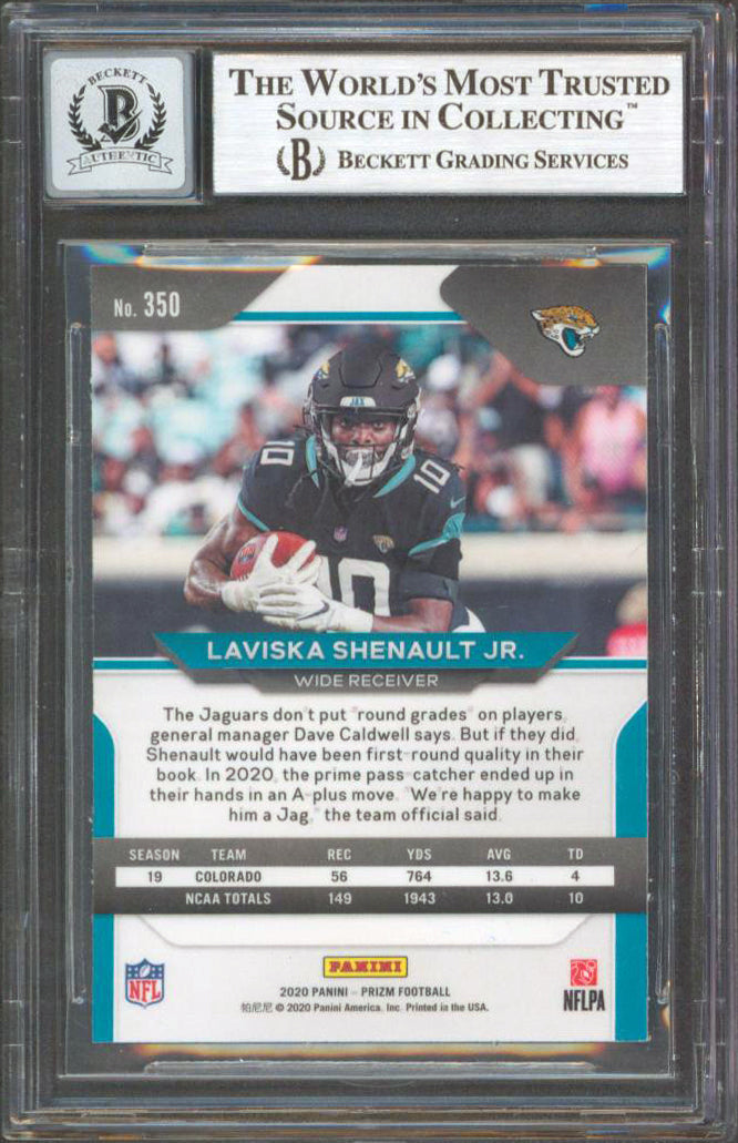 Laviska Shenault Signed 2020 Panini Prizm #350A Rookie Card Auto 10! BAS Slabbed