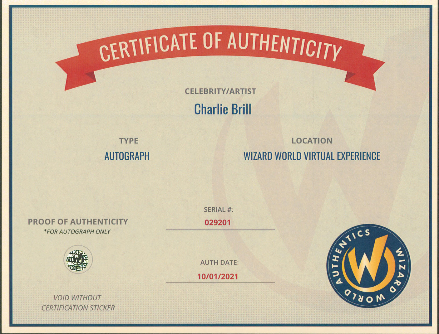 Charlie Brill Star Trek Original Series Signed 8x10 Photo Wizard World #029201