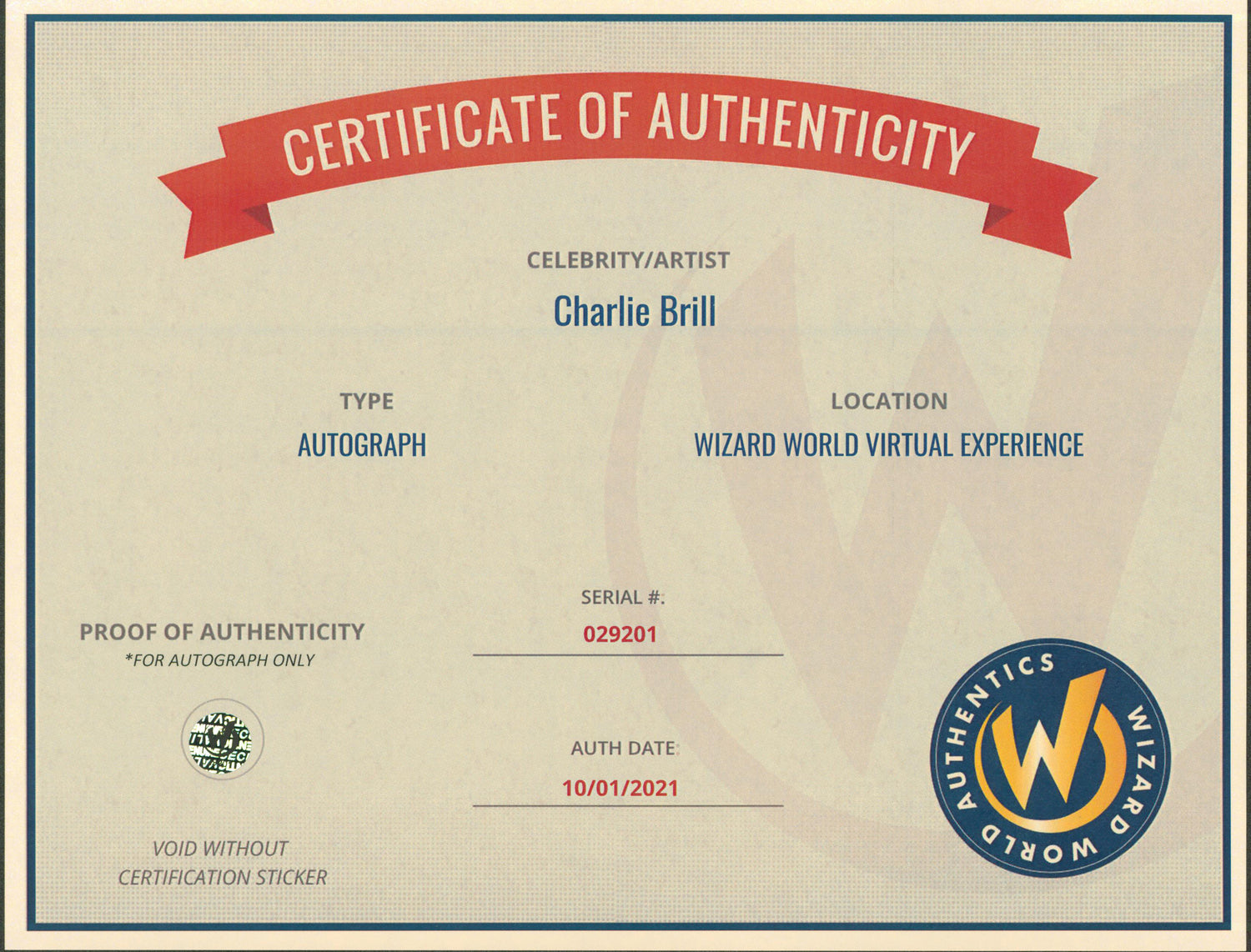 Charlie Brill Star Trek Original Series Signed 8x10 Photo Wizard World #029201