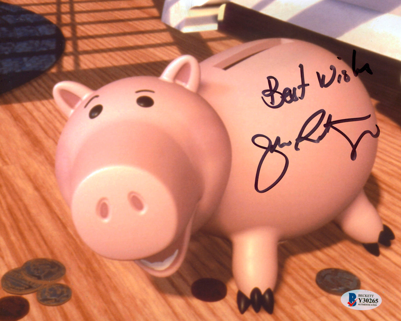 John Ratzenberger Toy Story "Best Wishes" Signed 8x10 Photo BAS #Y30265