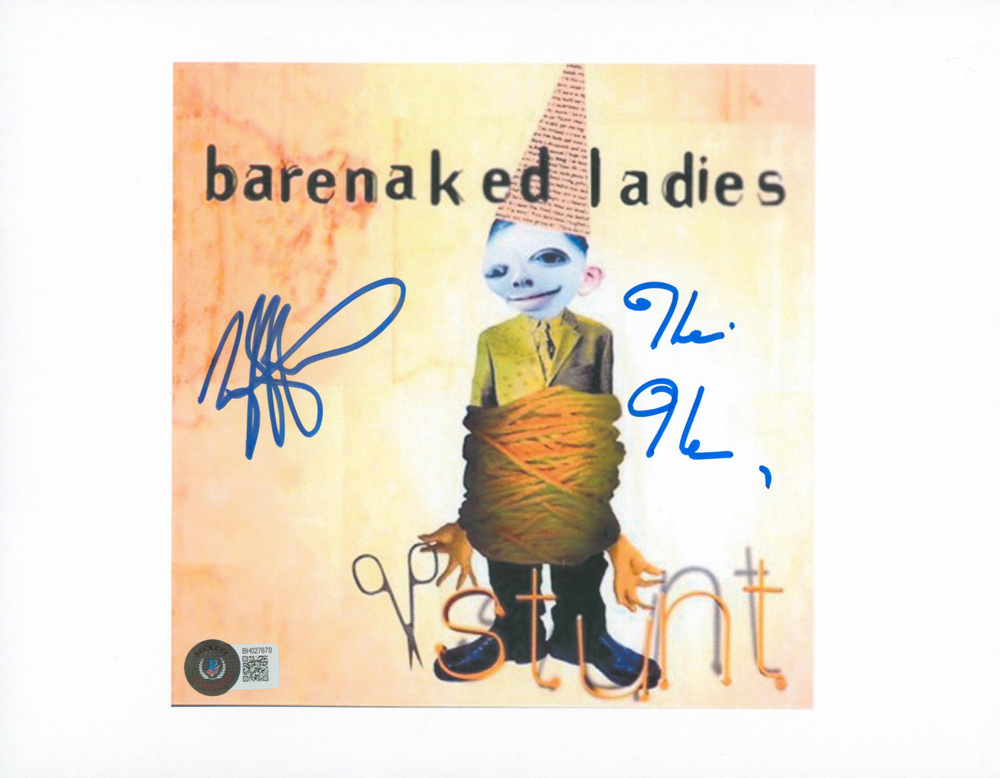 Tyler Stewart Barenaked Ladies Authentic Signed 8.5x11 Photo BAS #BH027670