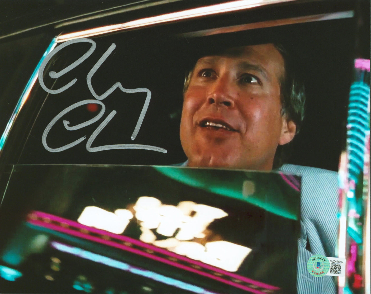 Chevy Chase National Lampoon's Vegas Vacation Signed 8X10 Photo BAS Witnessed 12