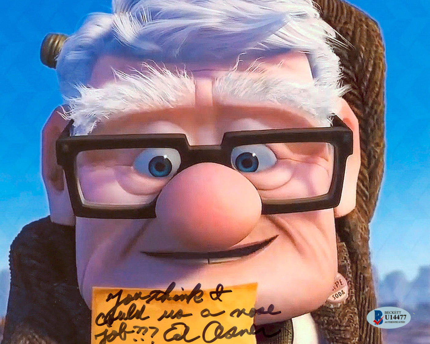 Ed Asner Up "You Think I Could Use A Nose Job?" Signed 8x10 Photo BAS #U14477