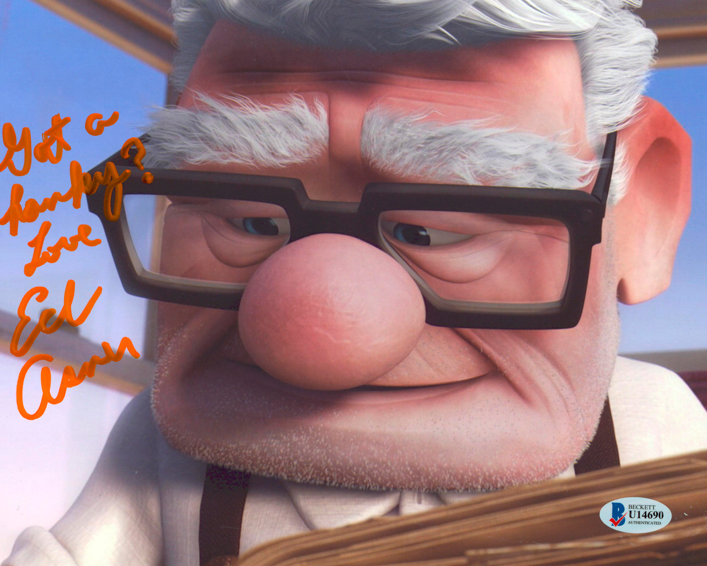 Ed Asner Up "Got A Hanky? Love" Authentic Signed 8x10 Photo BAS #U14690