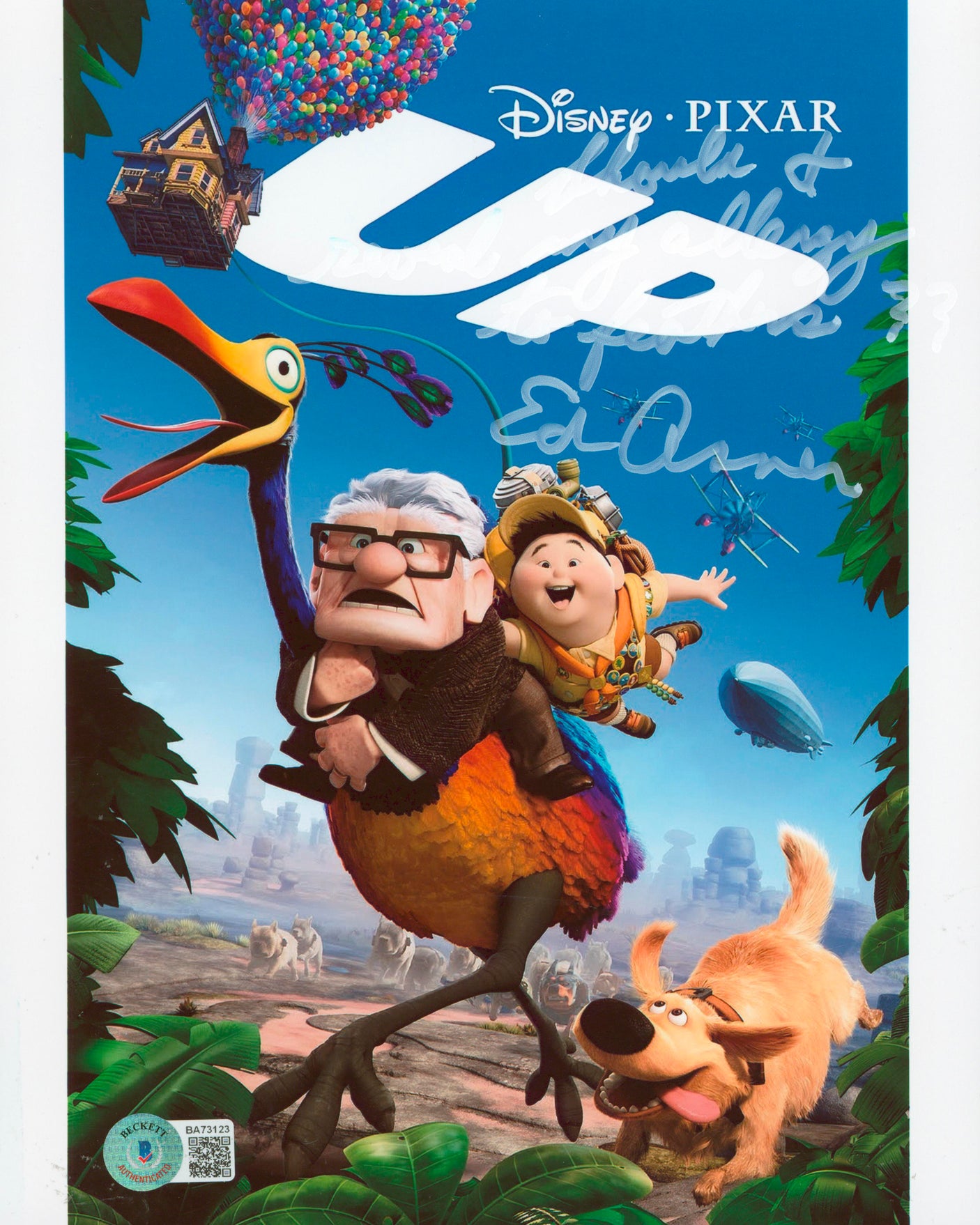 Ed Asner Up "Reveal My Allergies To Feathers" Signed 8x10 Photo BAS #BA73123