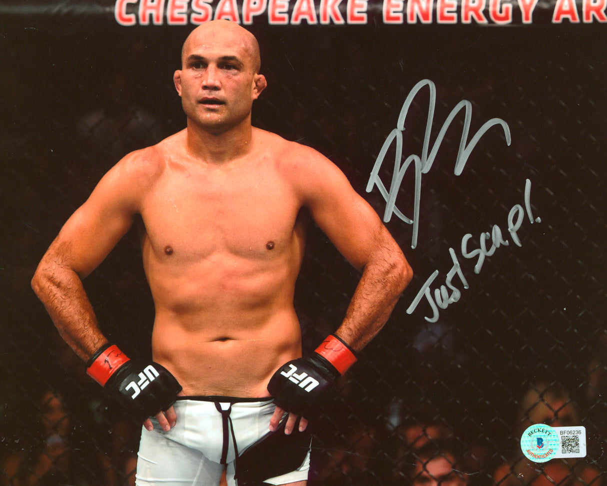 MMA B.J. Penn "Just Scrap!" Authentic Signed 8x10 Photo Autographed BAS #BF06236