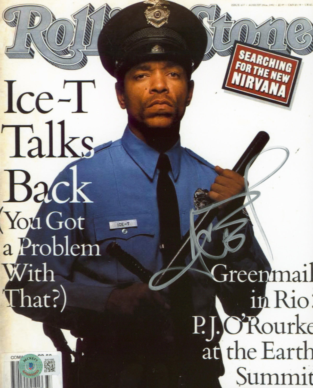 Ice-T Body Count Authentic Signed 8x10 Photo Autographed BAS #BH01685