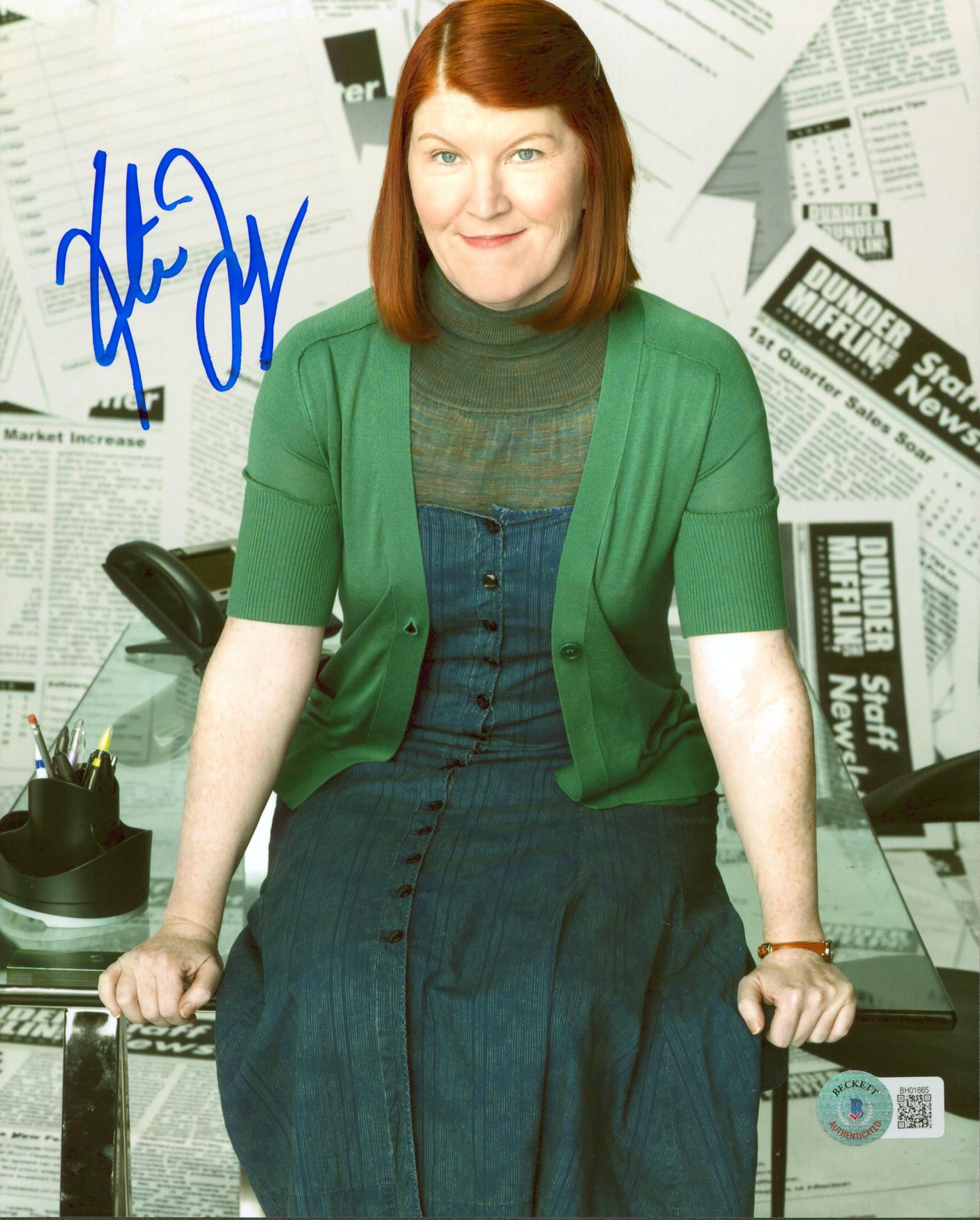 Kate Flannery The Office Authentic Signed 8x10 Photo Autographed BAS #BH01665