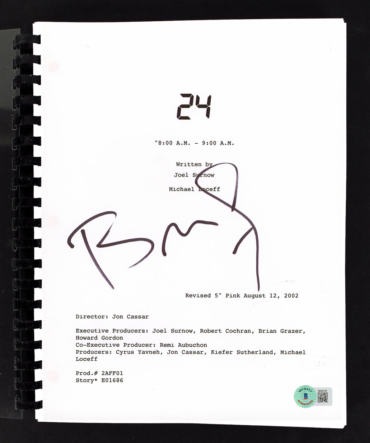 Brian Grazer 24 Authentic Signed Movie Script Autographed BAS #BK02176