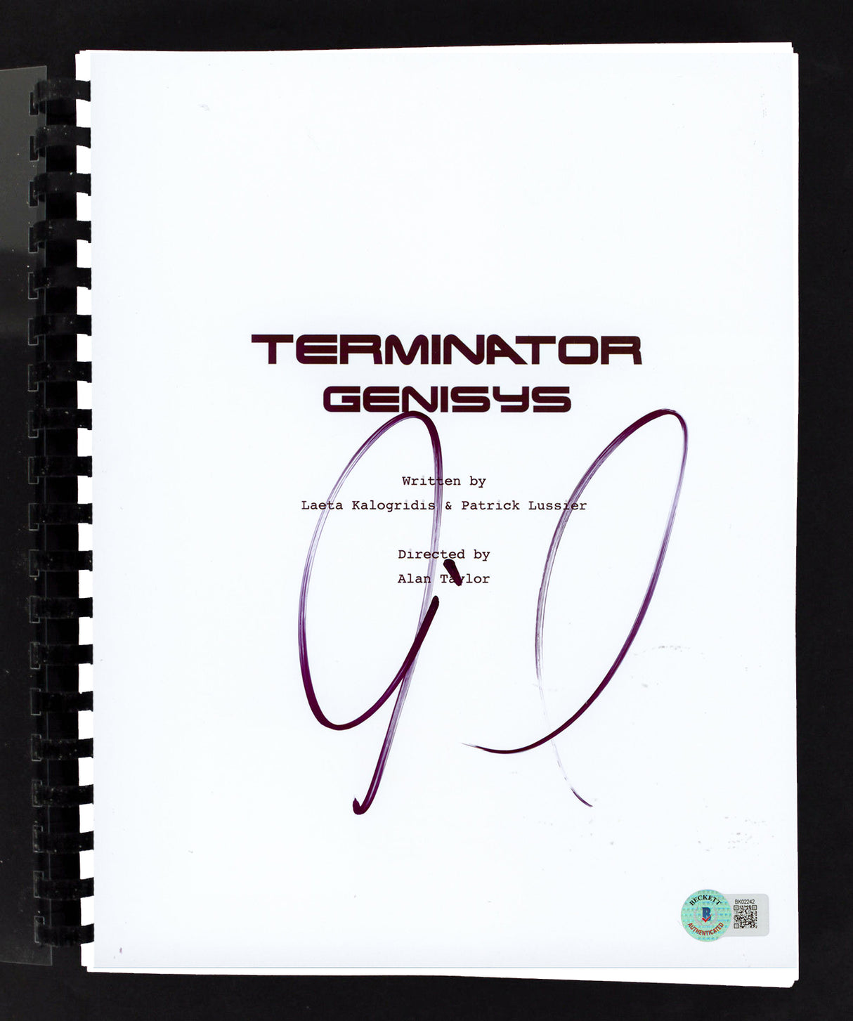 Jai Courtney Terminator Genisys Authentic Signed Movie Script BAS #BK02242