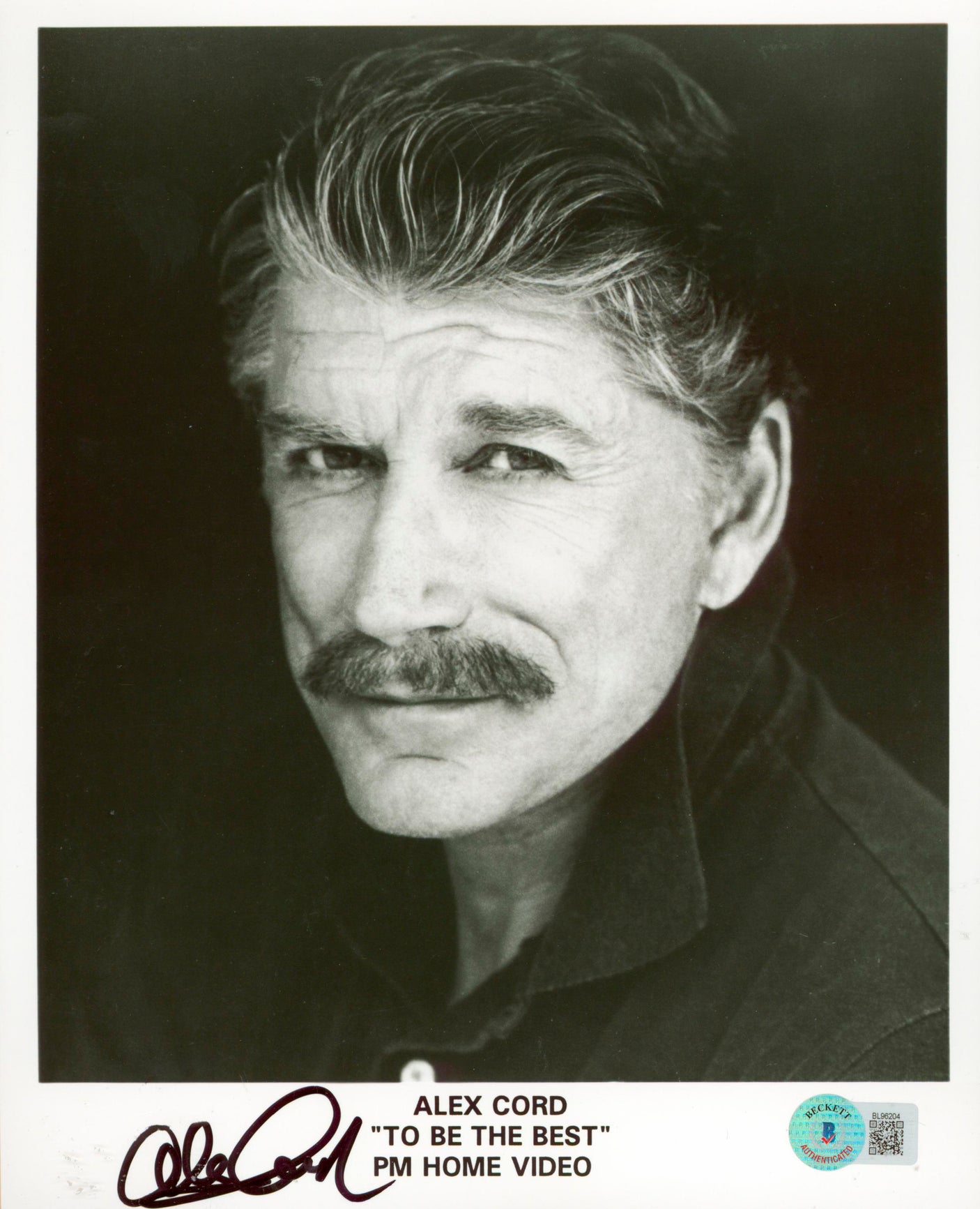 Alex Cord To Be the Best Authentic Signed 8x10 Photo Autographed BAS #BL96204