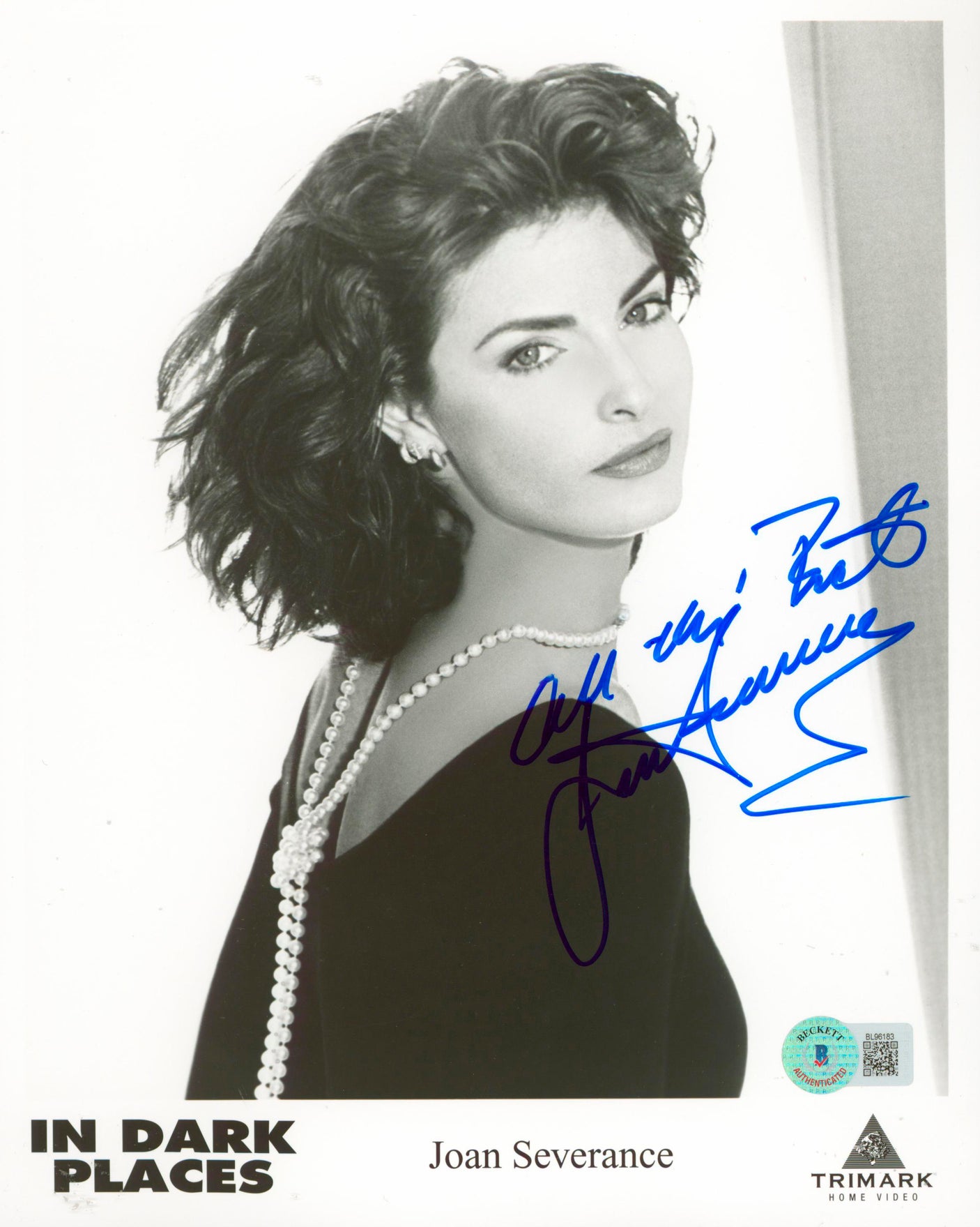Joan Severance In Dark Places "All The Best" Signed 8x10 Photo BAS #BL96183