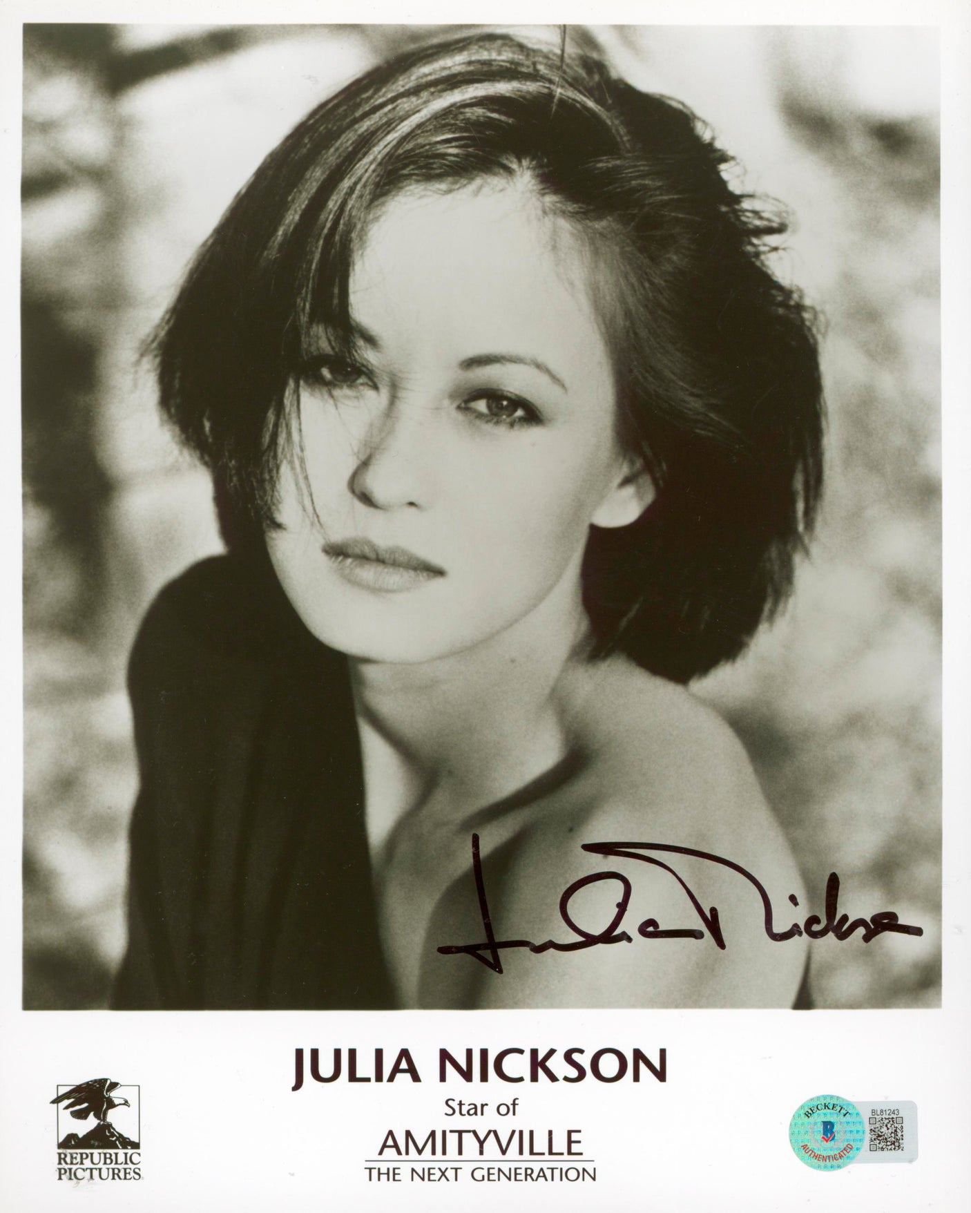 Julia Nickson Amityville: A New Generation Signed 8x10 Photo BAS #BL81243