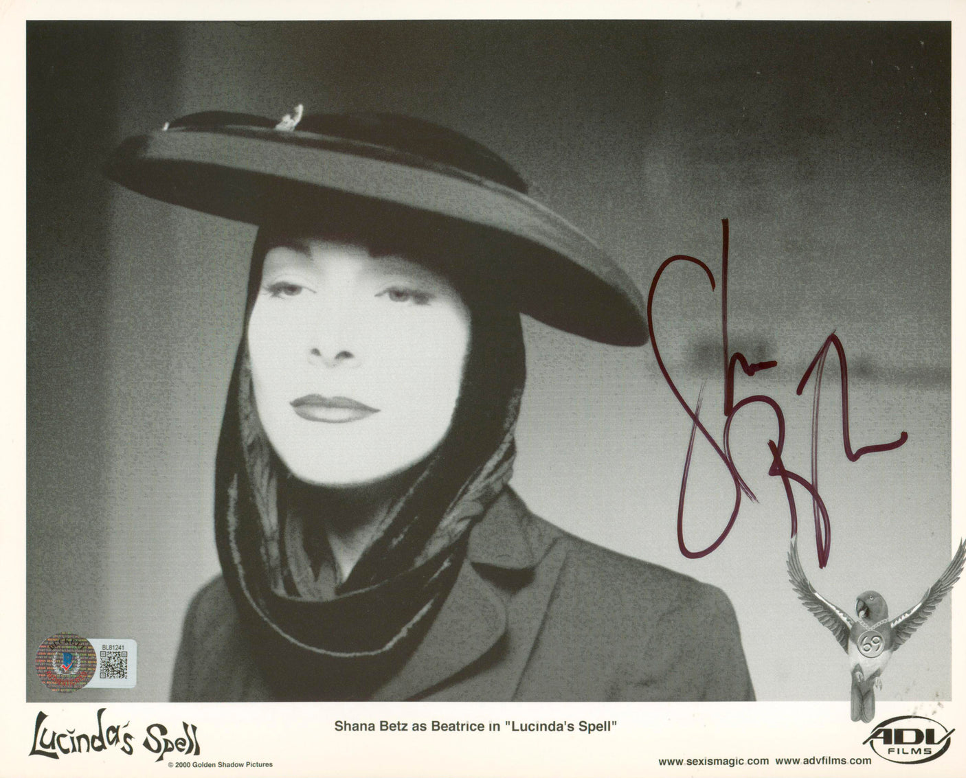 Shana Betz Lucinda's Spell Authentic Signed 8x10 Photo Autographed BAS #BL81241