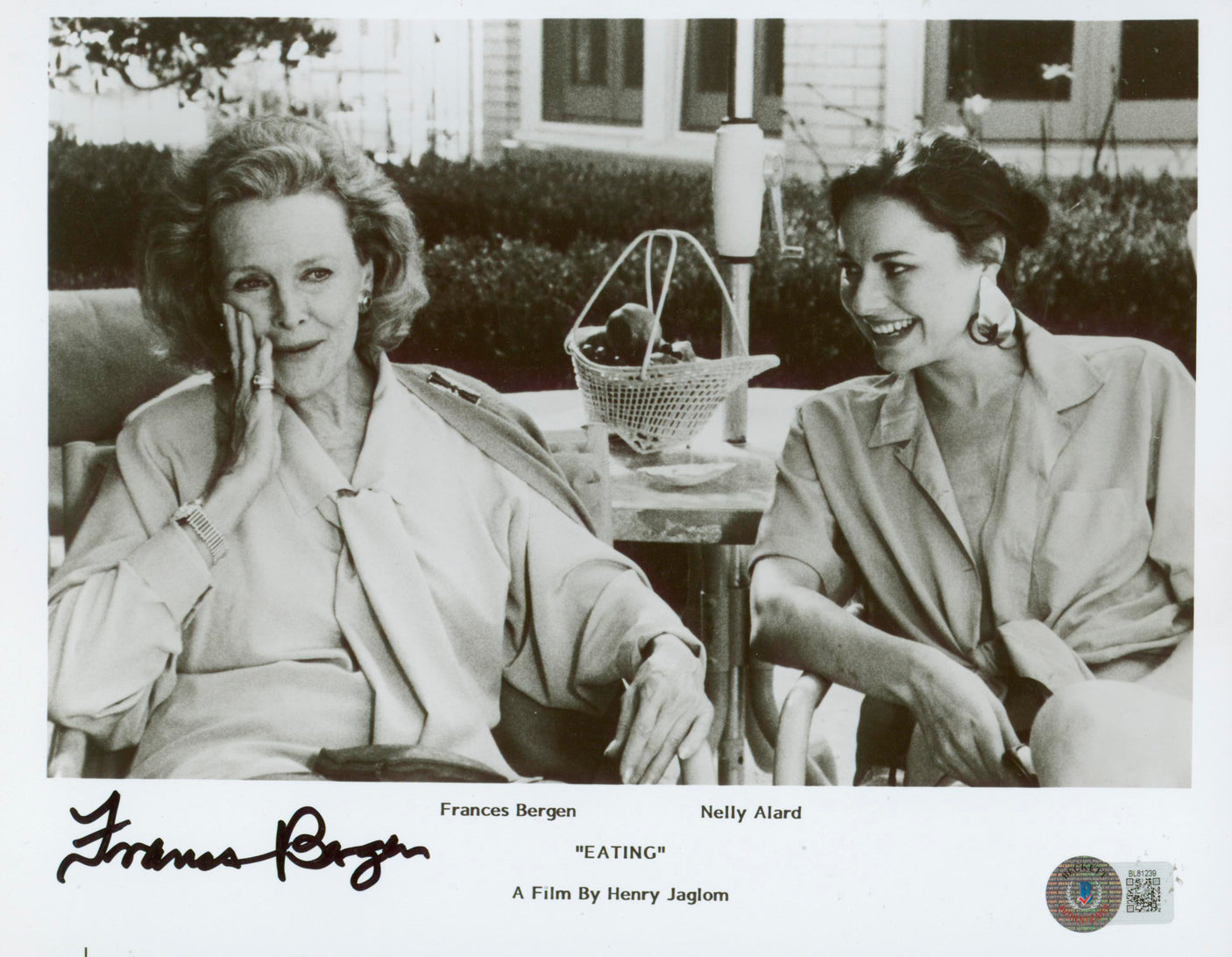 Frances Bergen Eating Authentic Signed 8x10 Photo Autographed BAS #BL81239