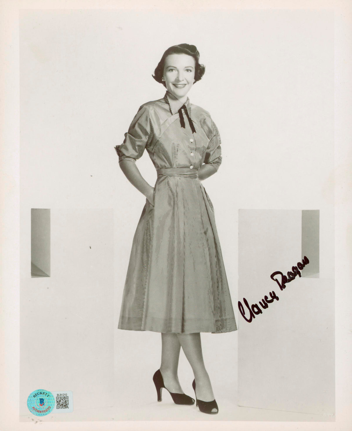Nancy Reagan Hellcats of the Navy Authentic Signed 8x10 Photo BAS #BL81210