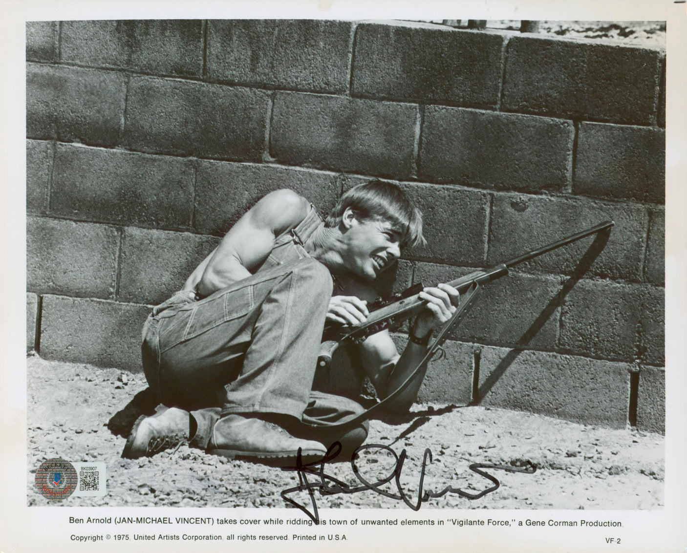 Jan-Michael Vincent Vigilante Force Authentic Signed 8x10 Photo BAS #BK03907