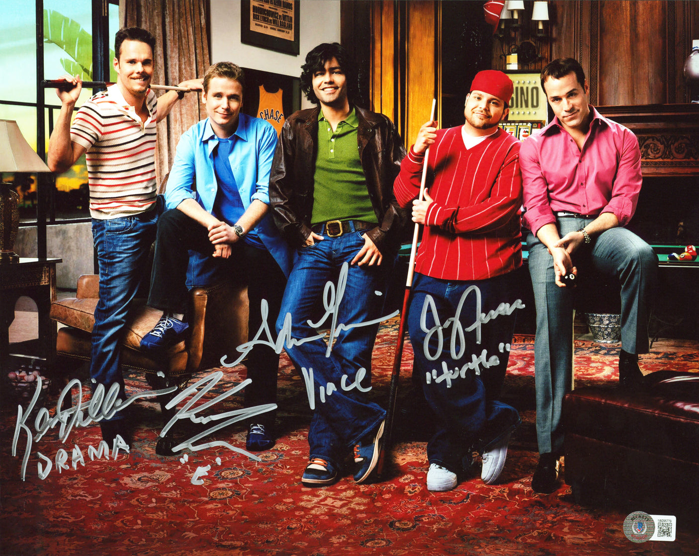 Entourage (4) Grenier, Connolly, Ferrara & Dillon Signed 11x14 Photo BAS Wit 2