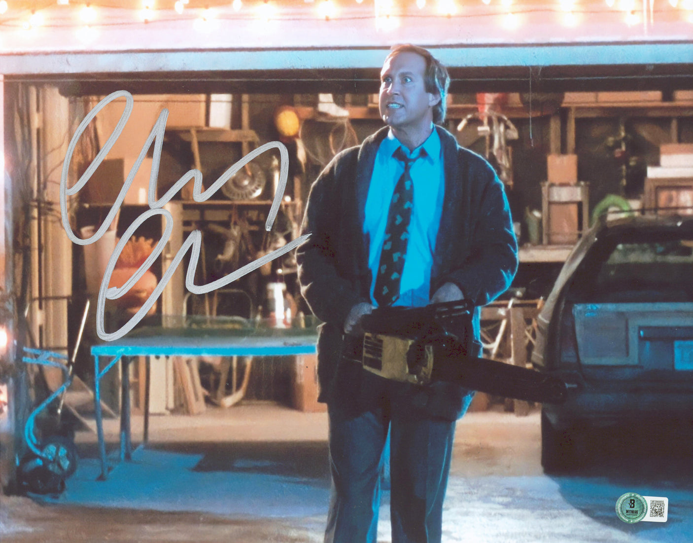 Chevy Chase Christmas Vacation Authentic Signed 11x14 Photo BAS Wit #1W386855